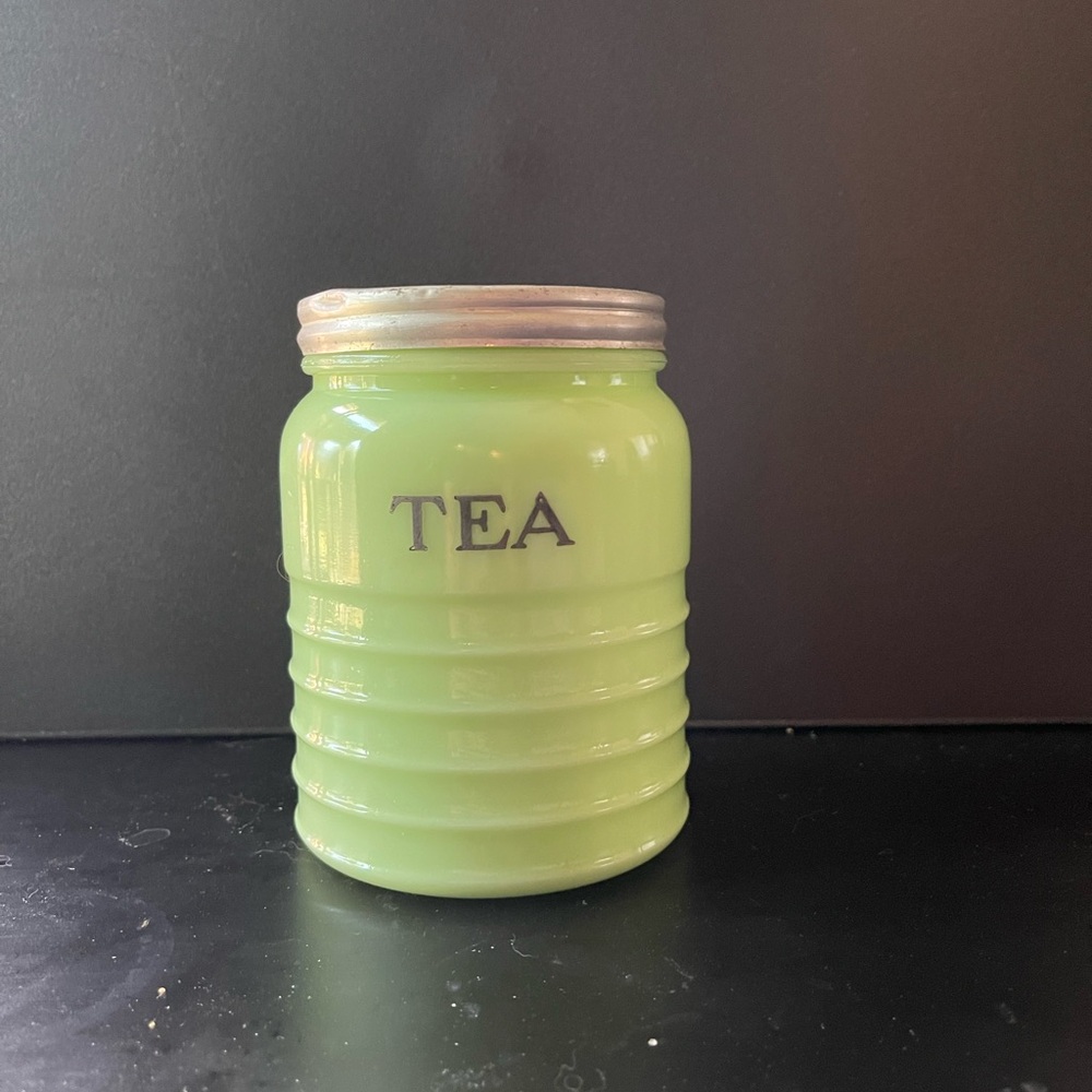 Vintage Jadeite Tea canister